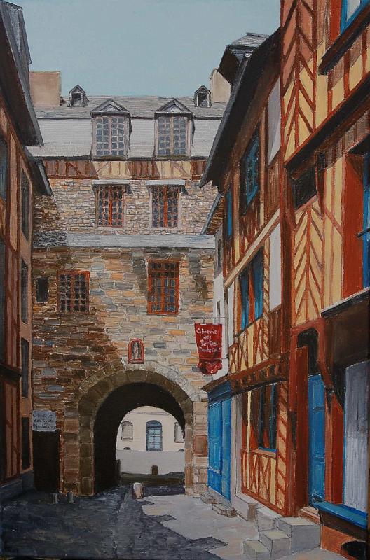 rennes-portes mordelaises.jpg - Painting oil on canvas -Huile sur toile format /size 40x60